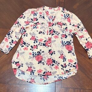 Matilda Jane Floral Blouse in Cream, Pink & Navy